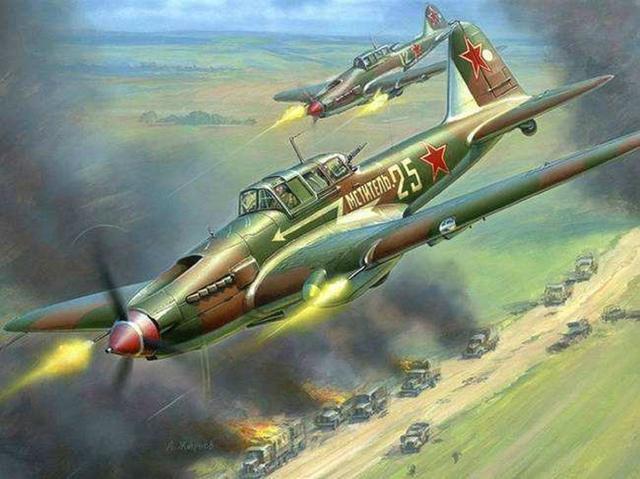 二战中,苏军最著名的一款飞机莫过于伊尔2式对地轰炸机(也称为强击机)