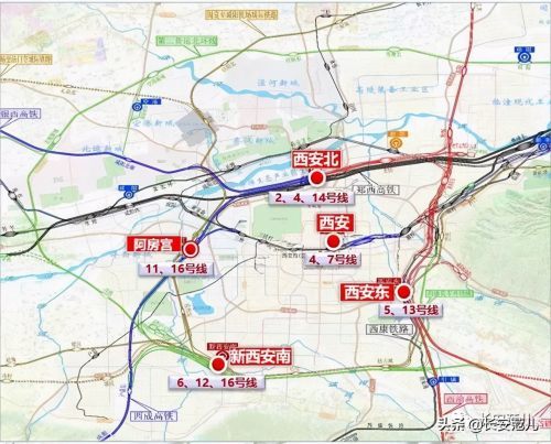 2021西安交通:启建西安东站,新南站,开工西康西十西延高铁