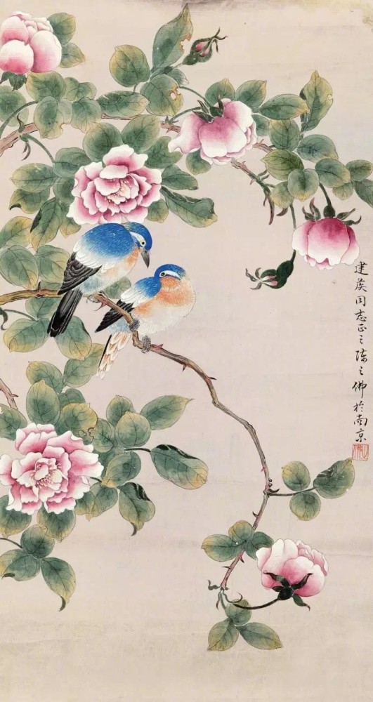 工笔画大师陈之佛的花鸟作品