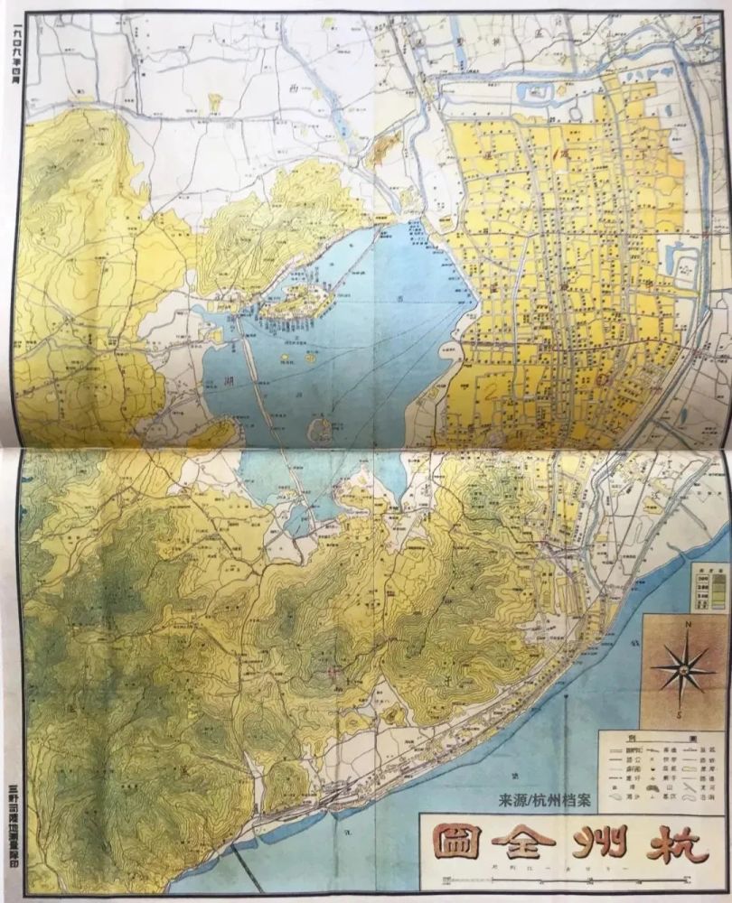 1949年时的杭州地图