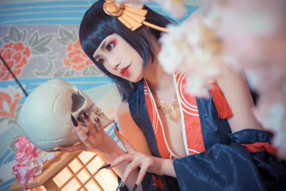 阴阳师鬼女红叶cosplay,超级美