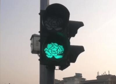 洛阳部分红绿灯变成牡丹形状,性急的网友建议,成都大