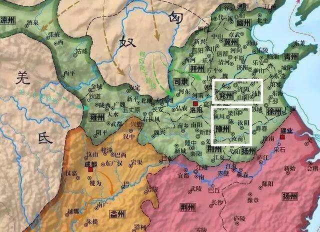 三国的地理环境与东汉一样,并且在东汉的行政单位在三国时期也是大抵