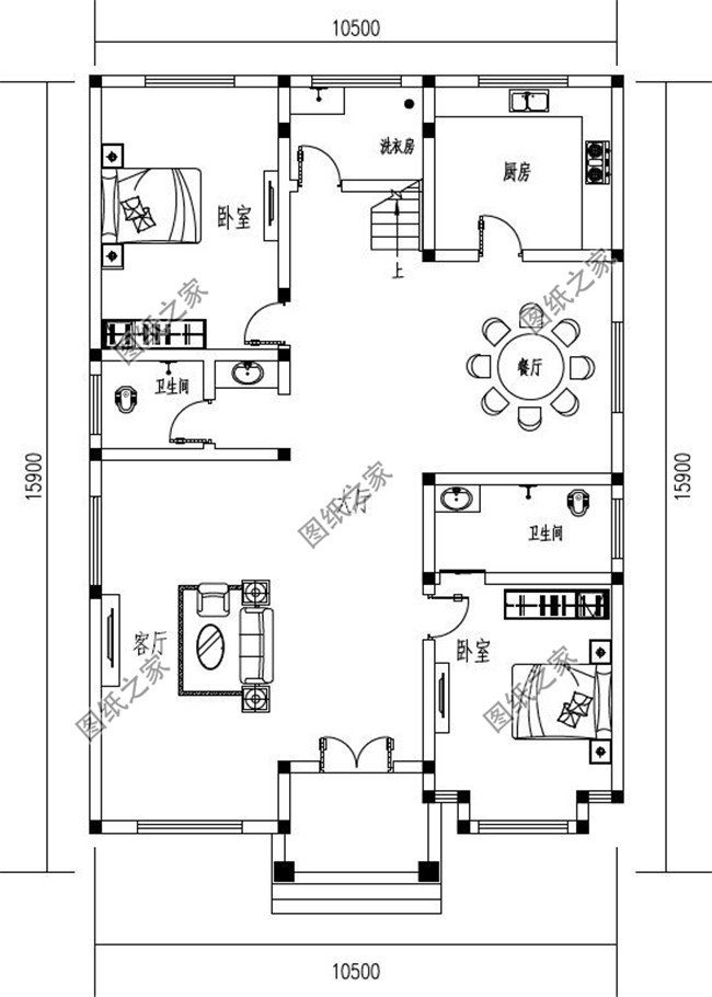 9x15米房屋设计图,思念家乡,不如回乡建栋别墅,做父母