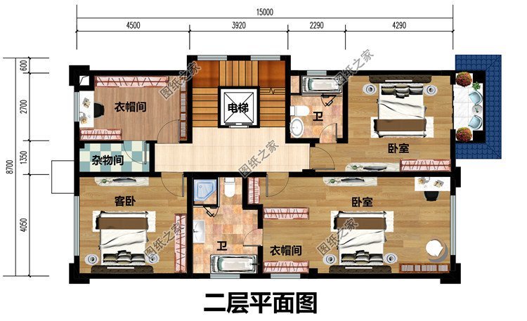 9x15米房屋设计图,思念家乡,不如回乡建栋别墅,做父母