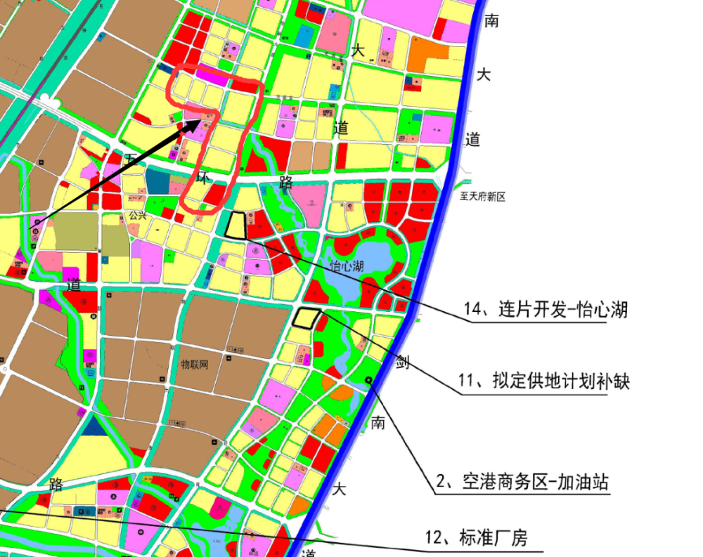 双流区新变化,怡心湖板块与华府板块