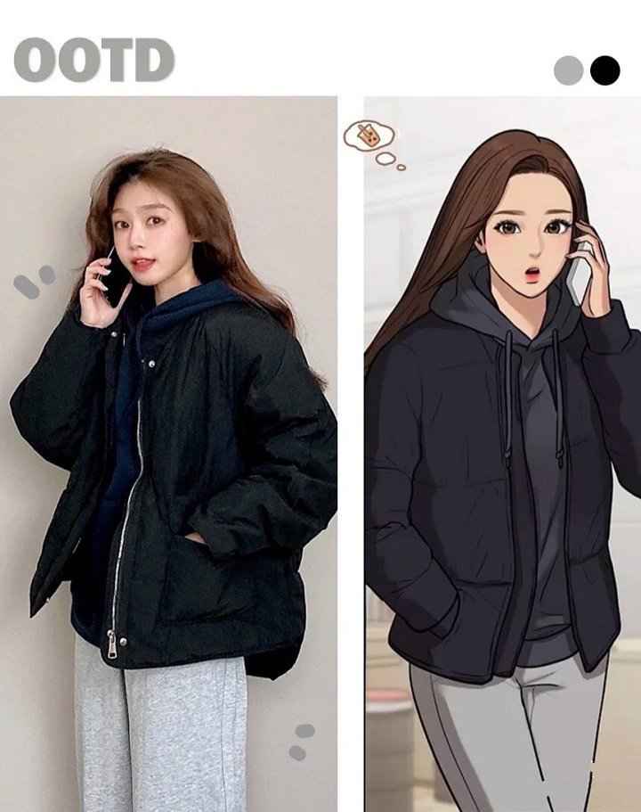 备受追捧的漫画女神降临女主韩系风穿搭现实穿着毫不违和