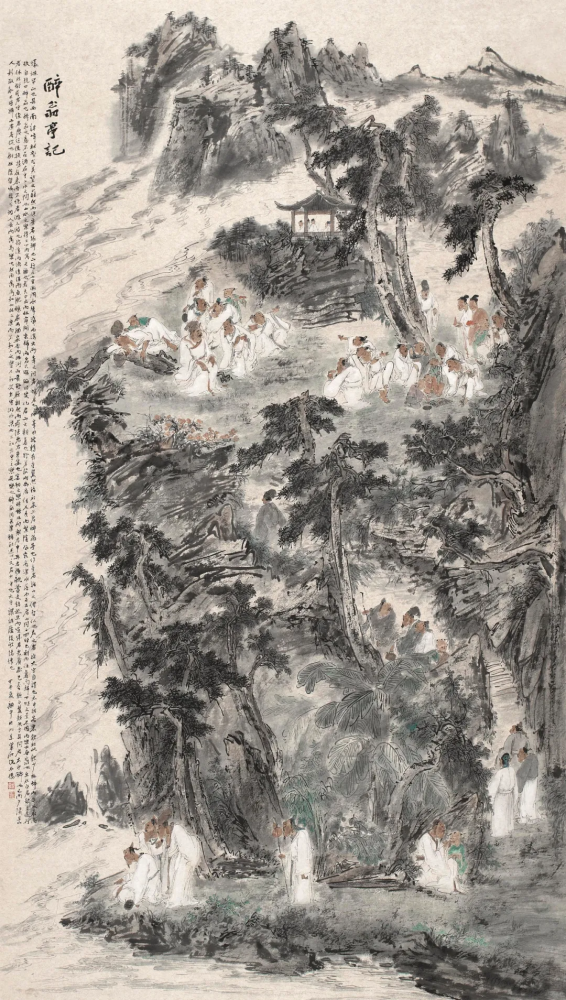 醉翁亭记 顾平 中国画 100x200cm 2014年