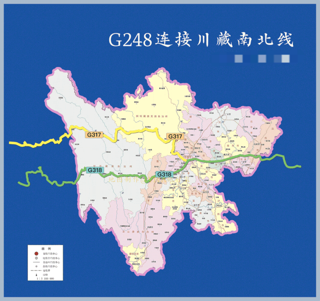 让这一南一北的两条线路得以相连,在两条主干线的正中,g248国道自南