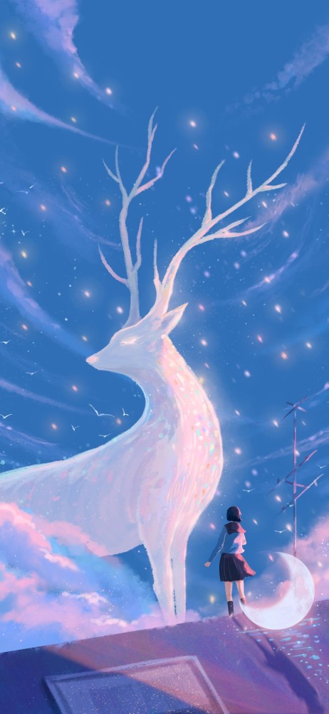 梦幻仙境美少女手机背景用了再也不想换壁纸