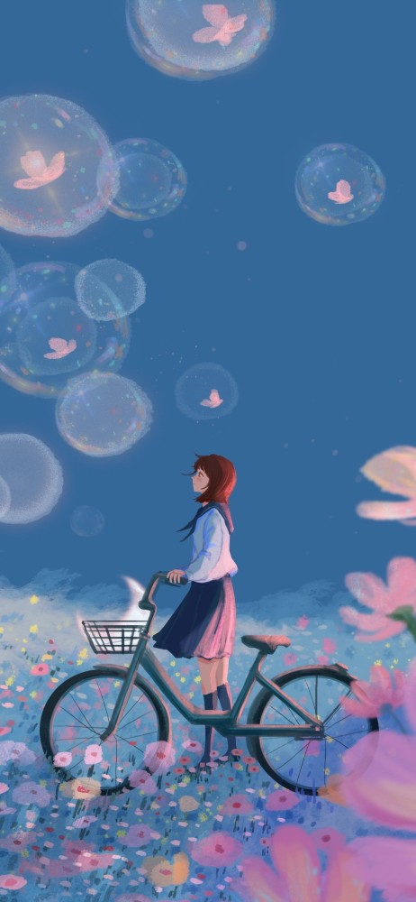 梦幻仙境美少女手机背景,用了再也不想换壁纸