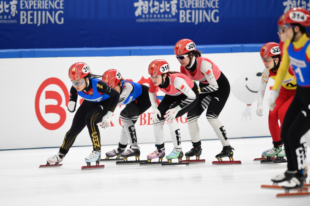 (体育)短道速滑——"相约北京"冰上测试活动短道速滑比赛举行