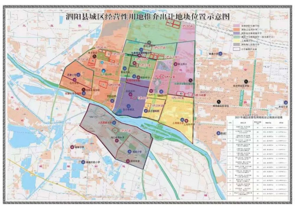 泗阳拟出让16宗优质地块用途商业住宅