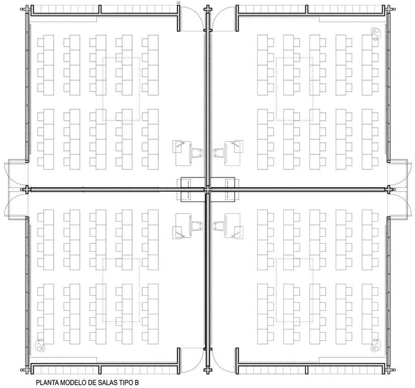 中小学建筑设计:智利圣乔治学院教室,庭院及走廊翻新/案例