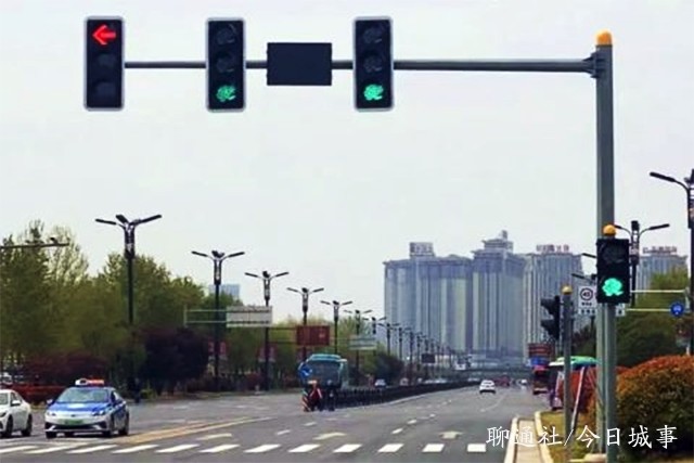 河南洛阳部分红绿灯变成牡丹形状,网友:这下抢了山东菏泽的风头