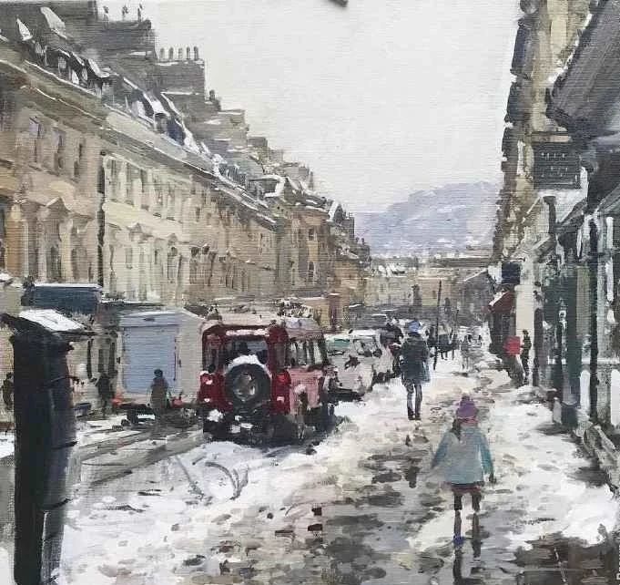 欧洲街景|油画