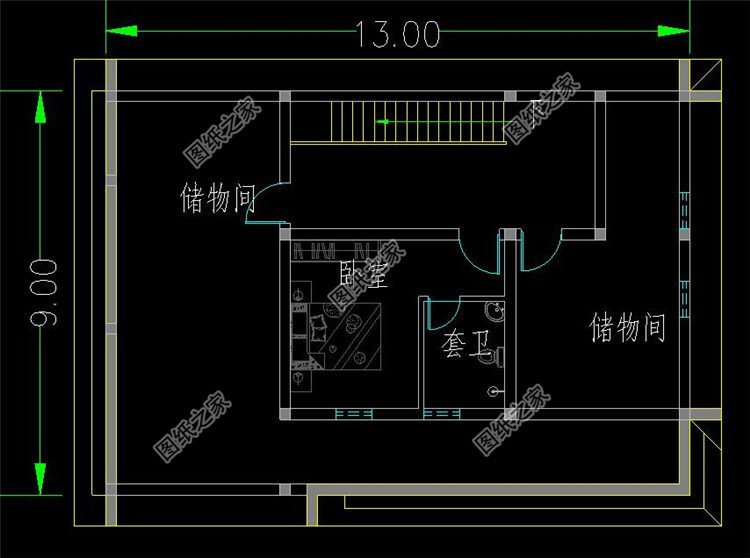 13米长9米宽设计图纸,13米开间9米进深建房图 占地面积:13m*9m,102平方米左右; 建筑层高:一层; 建筑高度:7.