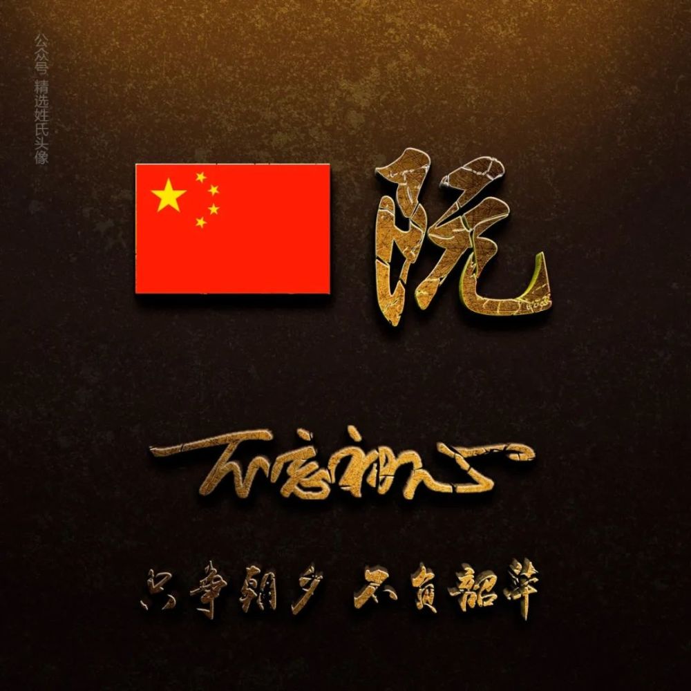 2021 3d立体"爱国"姓氏头像|五星红旗版,只争朝夕,不负韶华!