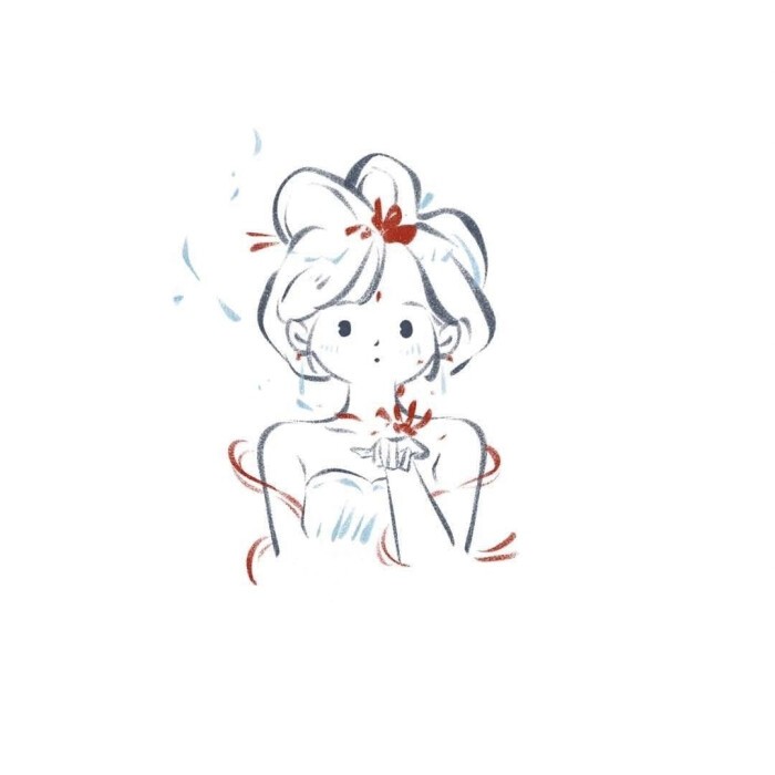 简笔画女孩|可爱系列