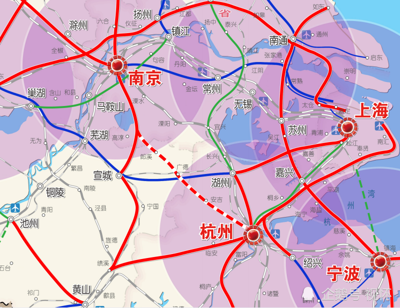 南京都市圈规划研究3个高铁城际项目:宁杭高铁二通道是其中之一