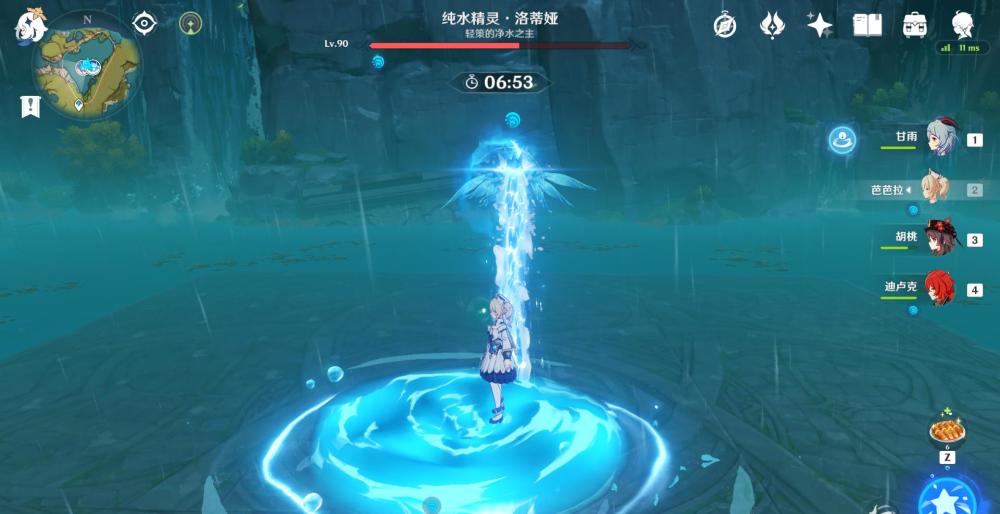 原神强化版纯水精灵挑战愤怒的洛蒂娅登场考验玩家输出