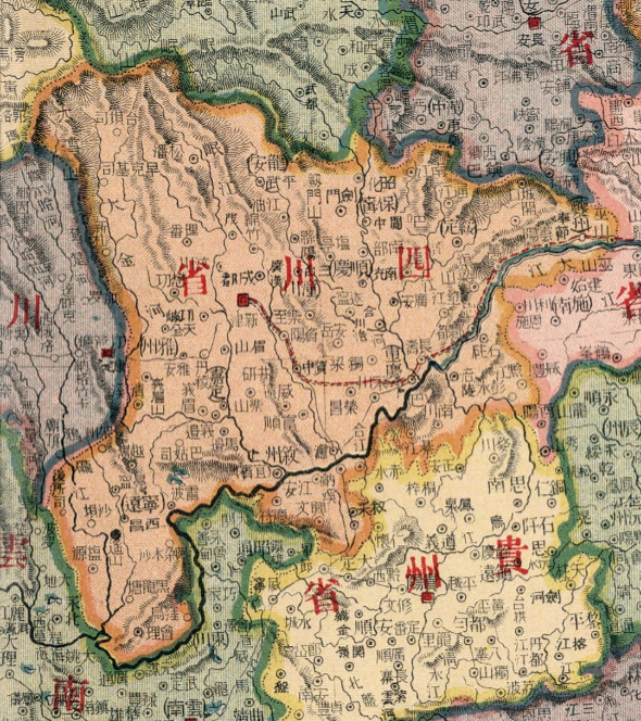 解放前的"四川省地图"
