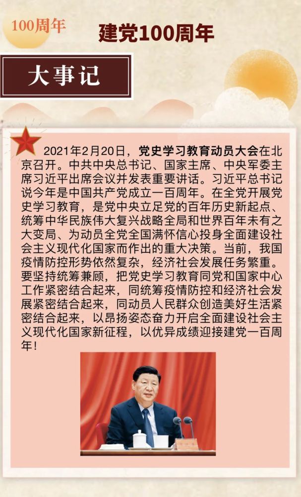 建党百年大事记建党100周年之2021