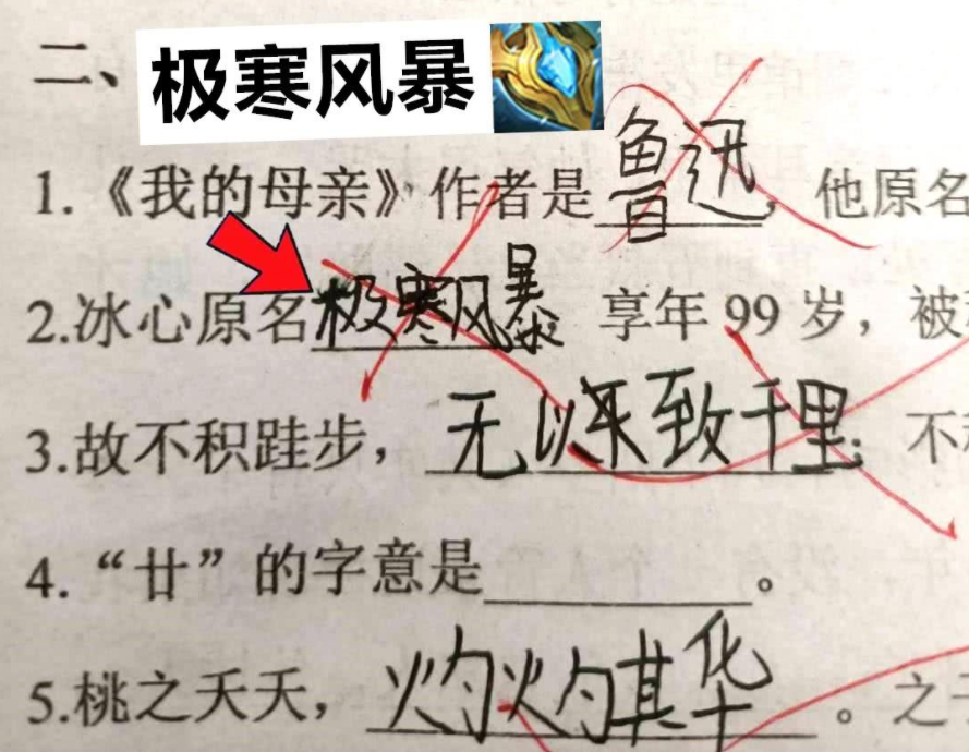 冰心原名叫极寒风暴?鲁迅为什么不姓鲁?小学生把老师气哭