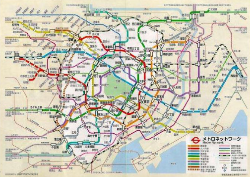 下图:东京都市圈的轨道交通是全世界规模最大的 城市轨道交通系统,它