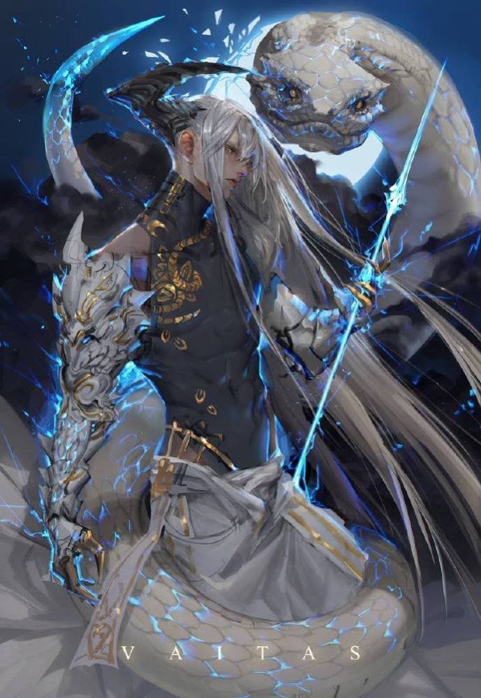苍白,白发,长发少年