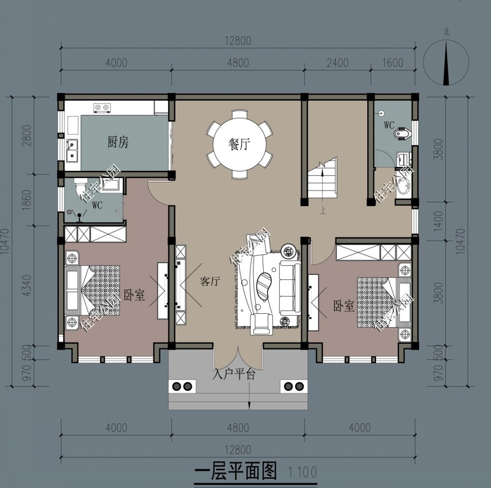 回农村建房,开间12米进深10米,怎么设计比较好?