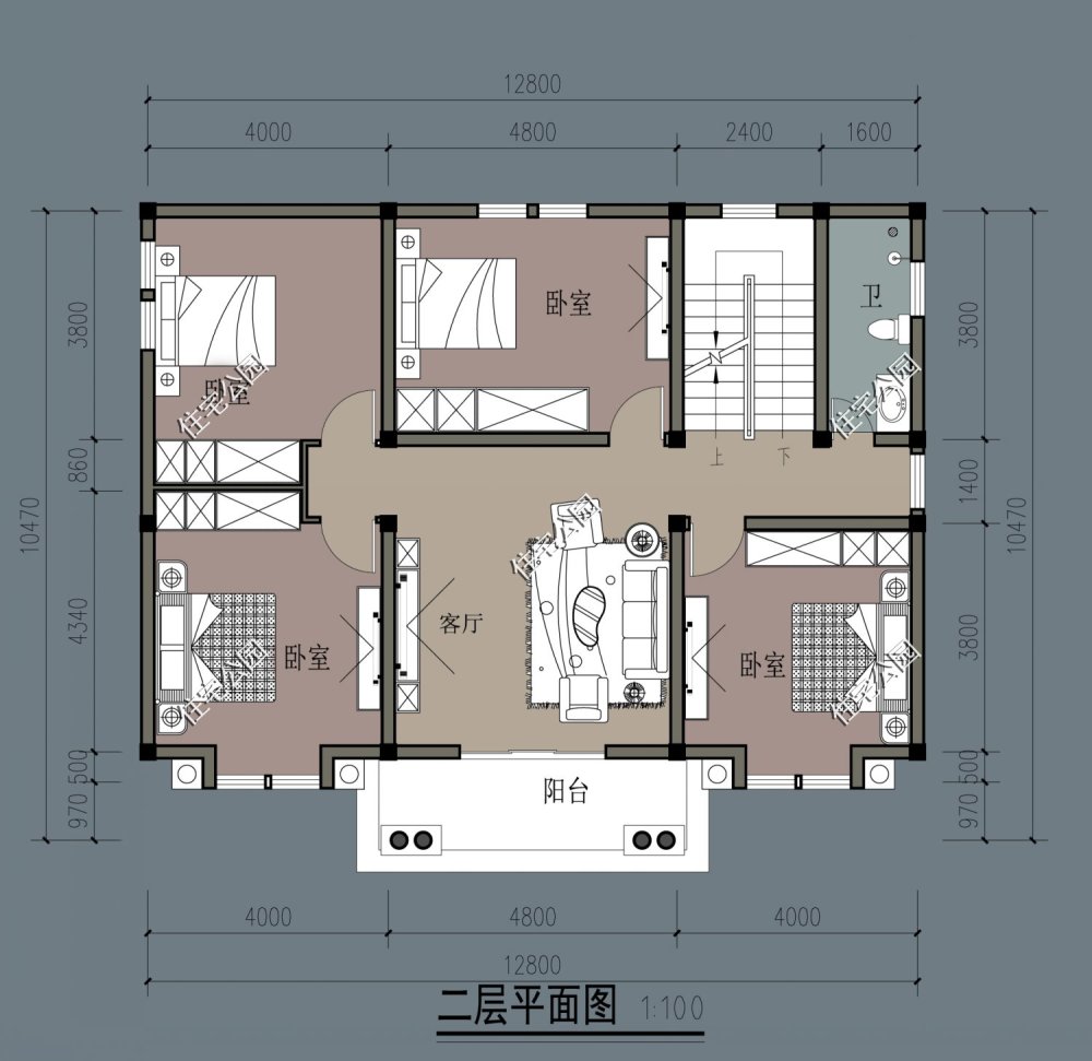 回农村建房,开间12米进深10米,怎么设计比较好?