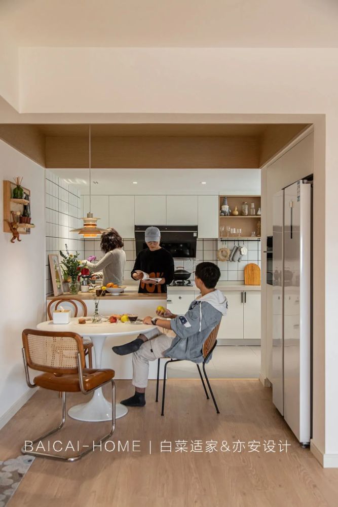 63平的日式温暖小家,还拥有开放式厨房!