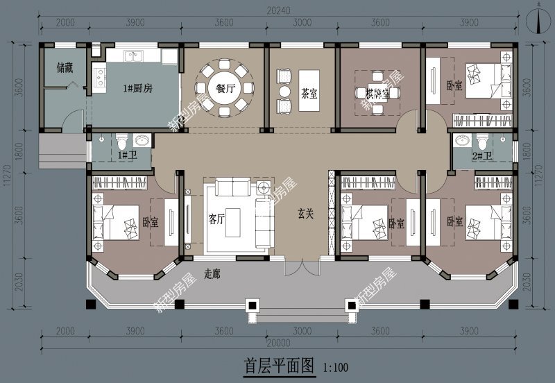 山东地区农村宅基地18×20米,有老人孩子,该怎么设计?