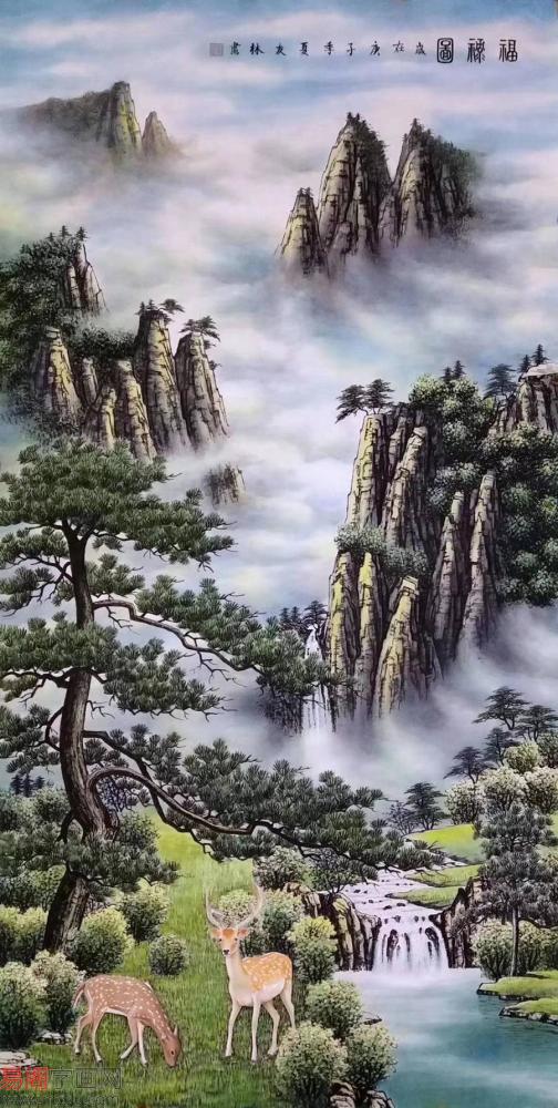 当代山水画家张友林新工笔山水画赏析