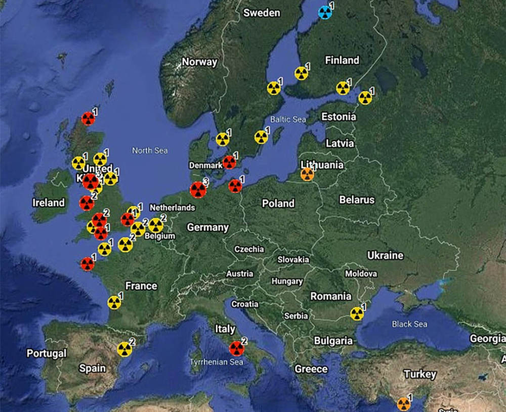 欧洲核电站基本都建在海边
