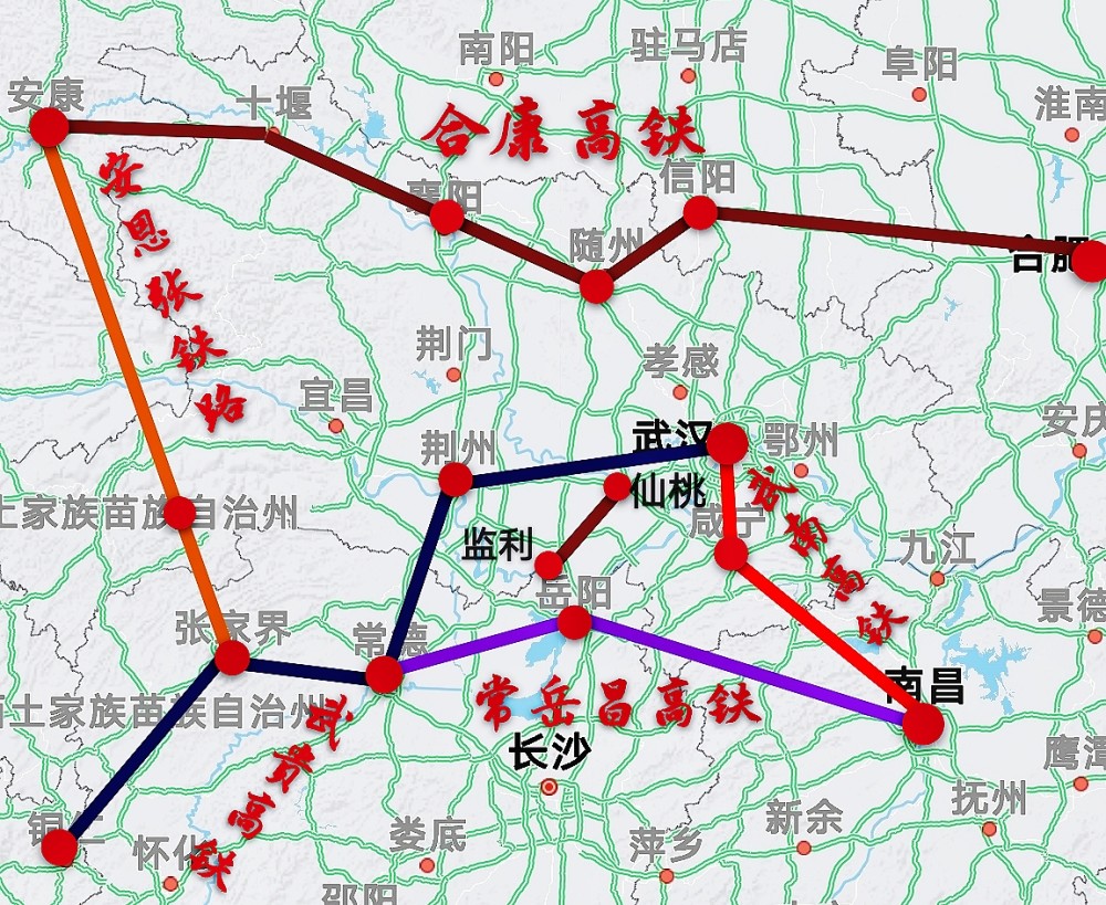 湖北6条铁路进入省规划,武贵高铁,合康高铁成功入选