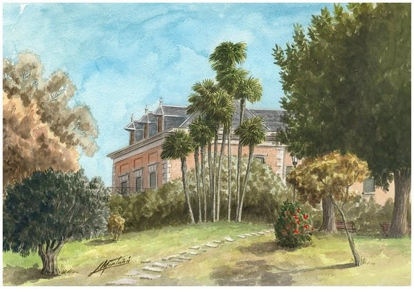 淡雅清新 建筑水彩