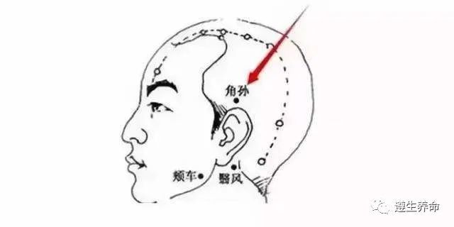 角孙的准确位置图,角孙穴的功效与作用