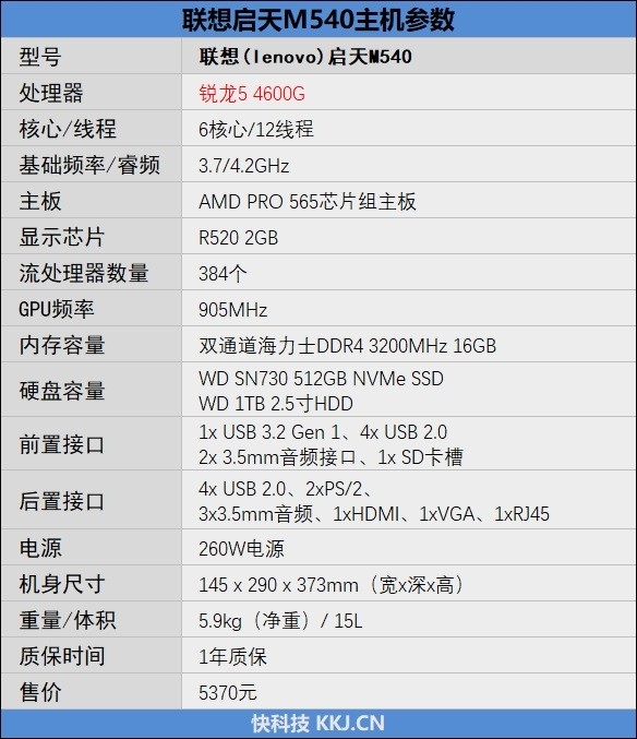 锐龙apu的逆袭!联想启天m540商用机评测