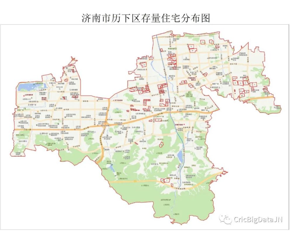 济南市辖区存量住宅用地情况公布包含地块列表及位置分布图