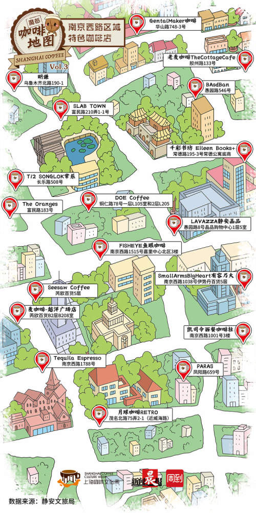 魔都咖啡地图第三期出炉了!|南京西路特色咖啡店,白领们遐想的空间站