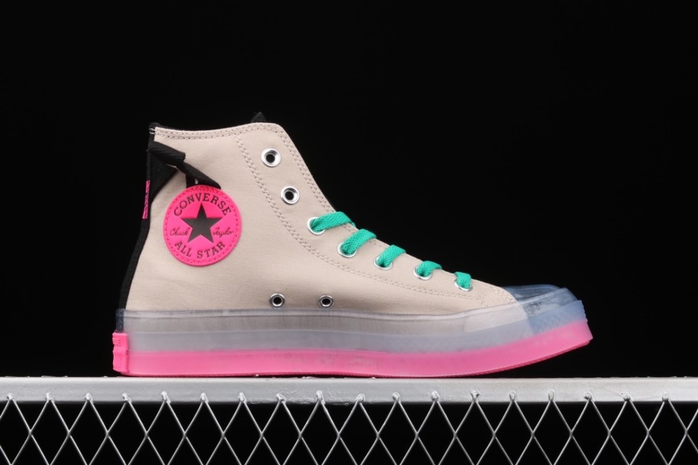 converse chuck taylor all star cx 中性水晶果冻底撞色帆布高帮休闲