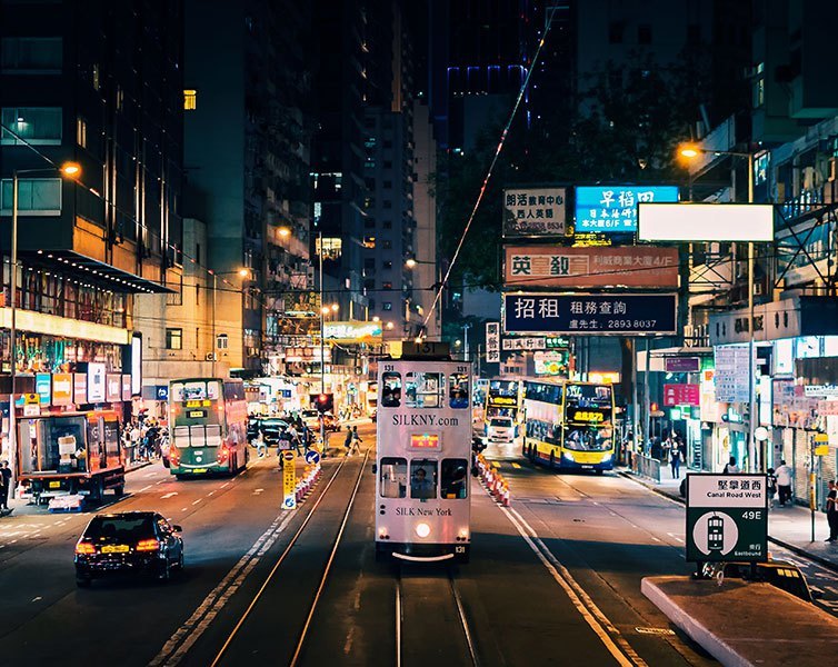 香港街头夜景