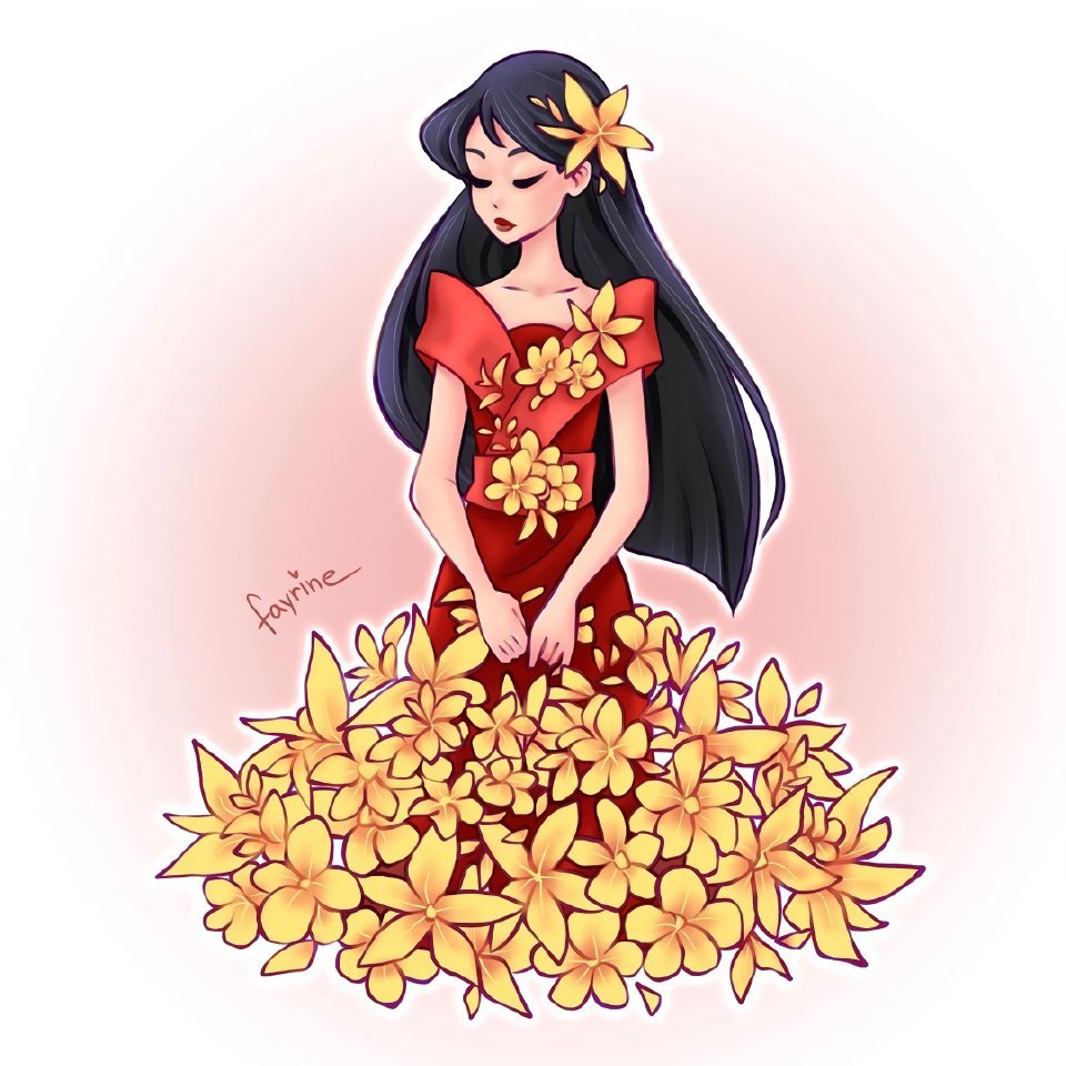 迪士尼公主化身花仙子,画师设计"鲜花裙,艾莎公主颜值巅峰