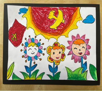 小小少年心向党漕娃用画笔描绘百年党史