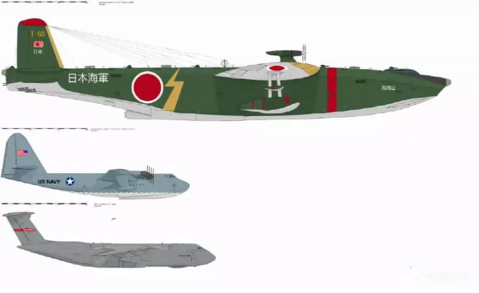 二战日军"鸟海山"运输机:起飞重量700吨,传说中的地效