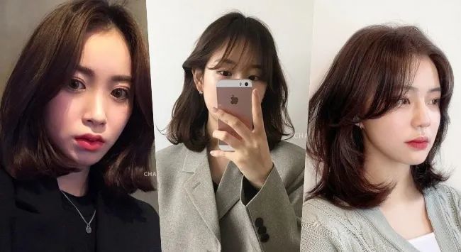 2021年最新中短发趋势,日韩女生新宠仙气锁骨发,瘦脸又减龄