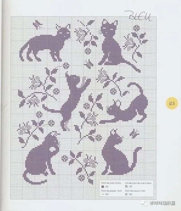多款猫咪编织图案