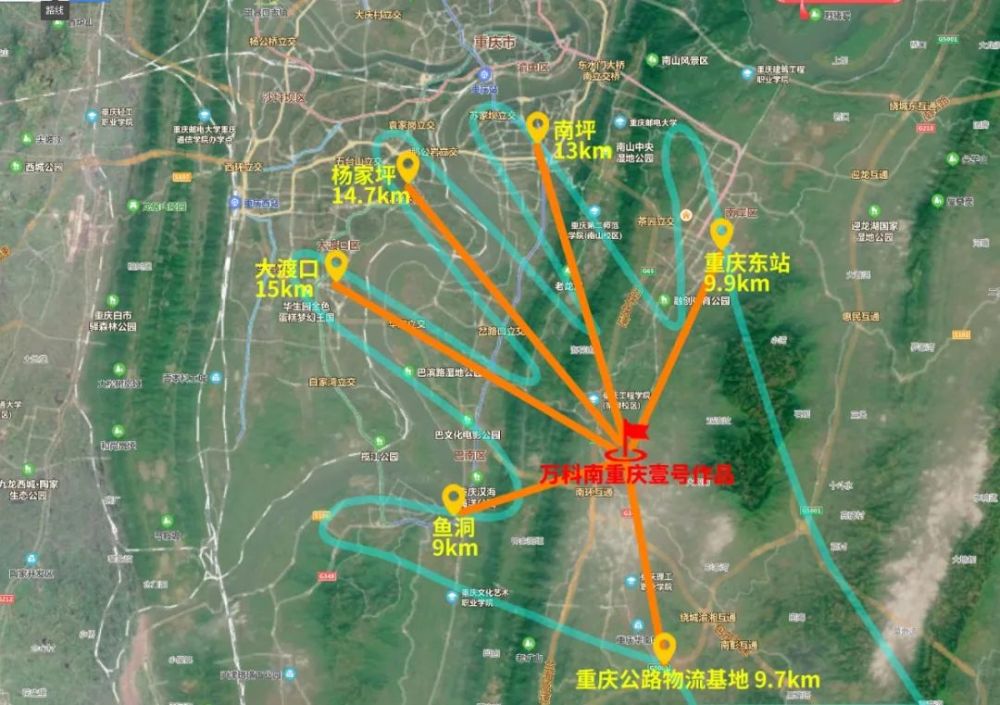 (鹿角隧道效果图,图片来源于巴南发布) 不管到东站,到公路物流基地